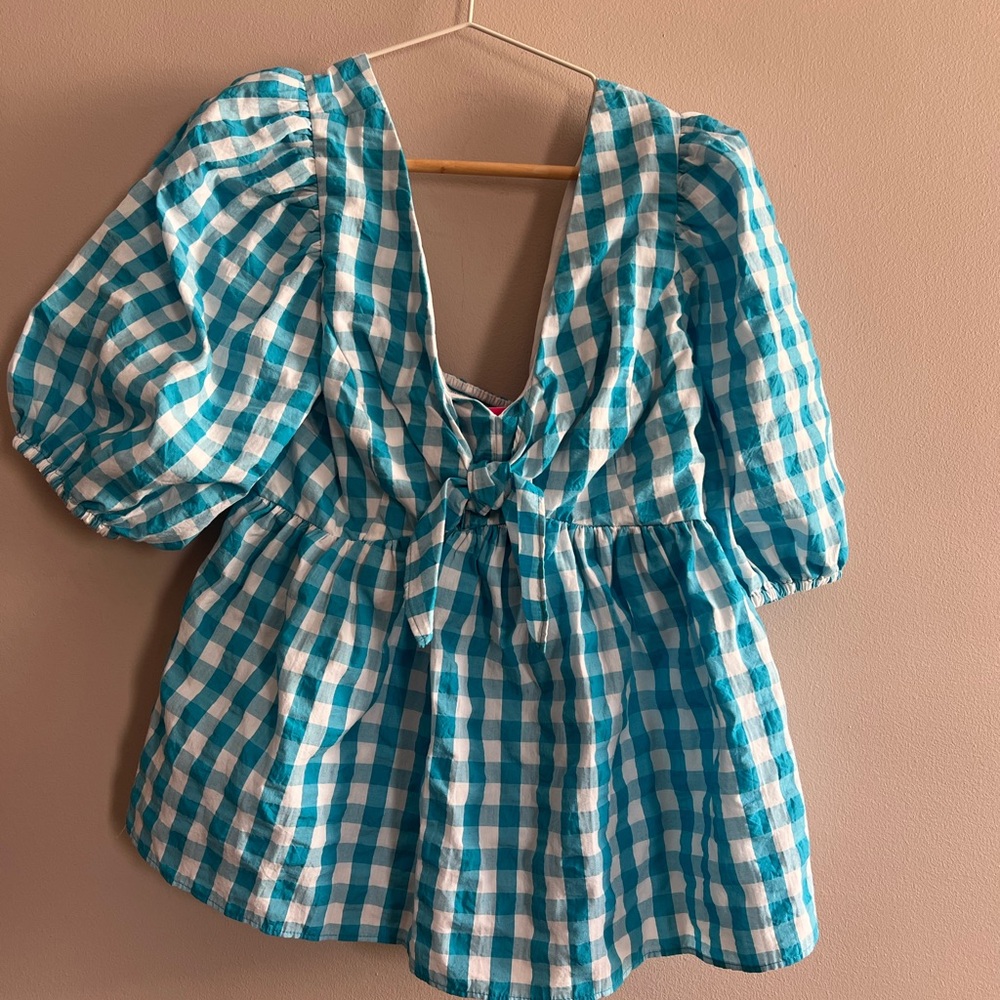 Lilly Pulitzer Sarafina Gingham Babydoll Top - Picture 5 of 5